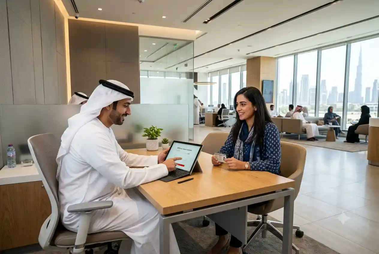 Customer opening a bank account without minimum balance in the UAE