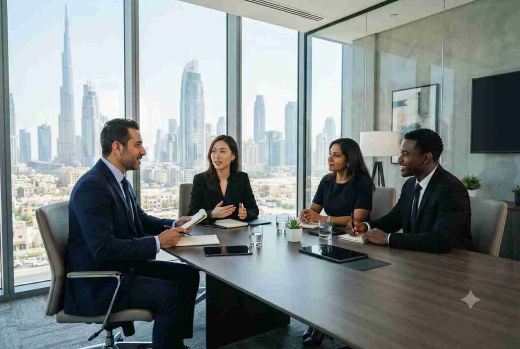 International professionals applying for jobs in Dubai.