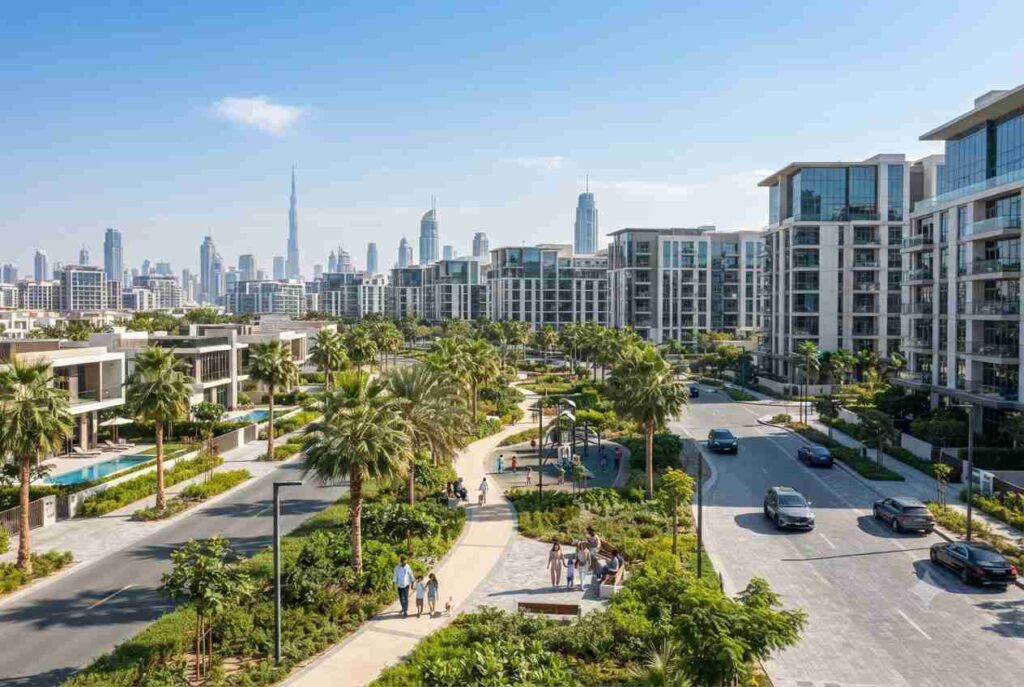 Modern residential developments built by leading property developers in Dubai