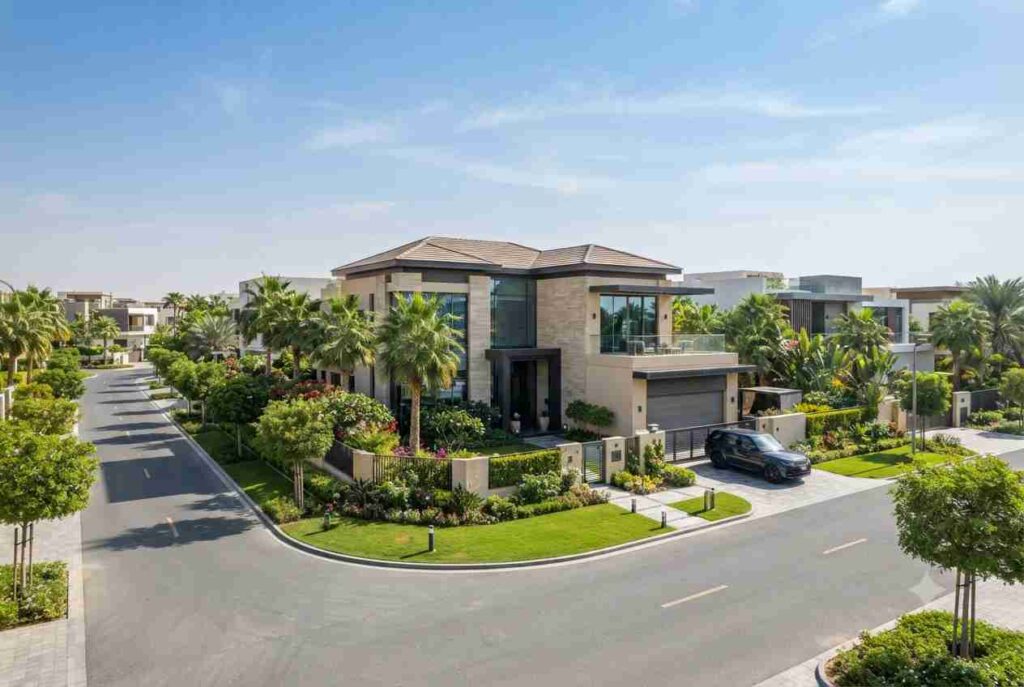 Modern villa available for rent in a Dubai residential neighborhood