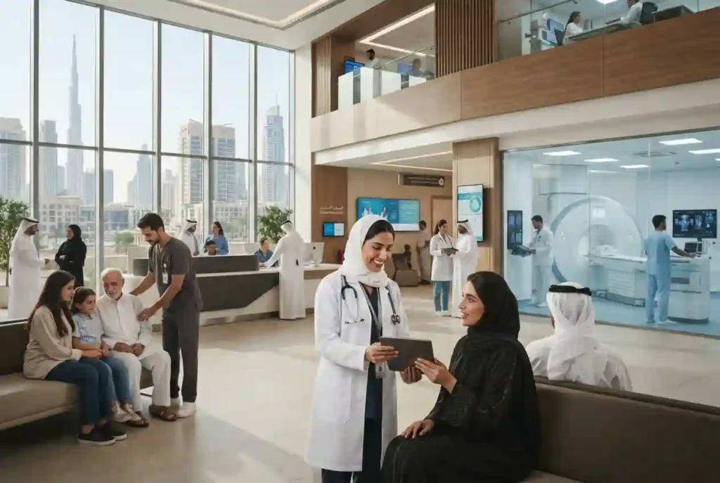 Modern healthcare services and professionals in the UAE