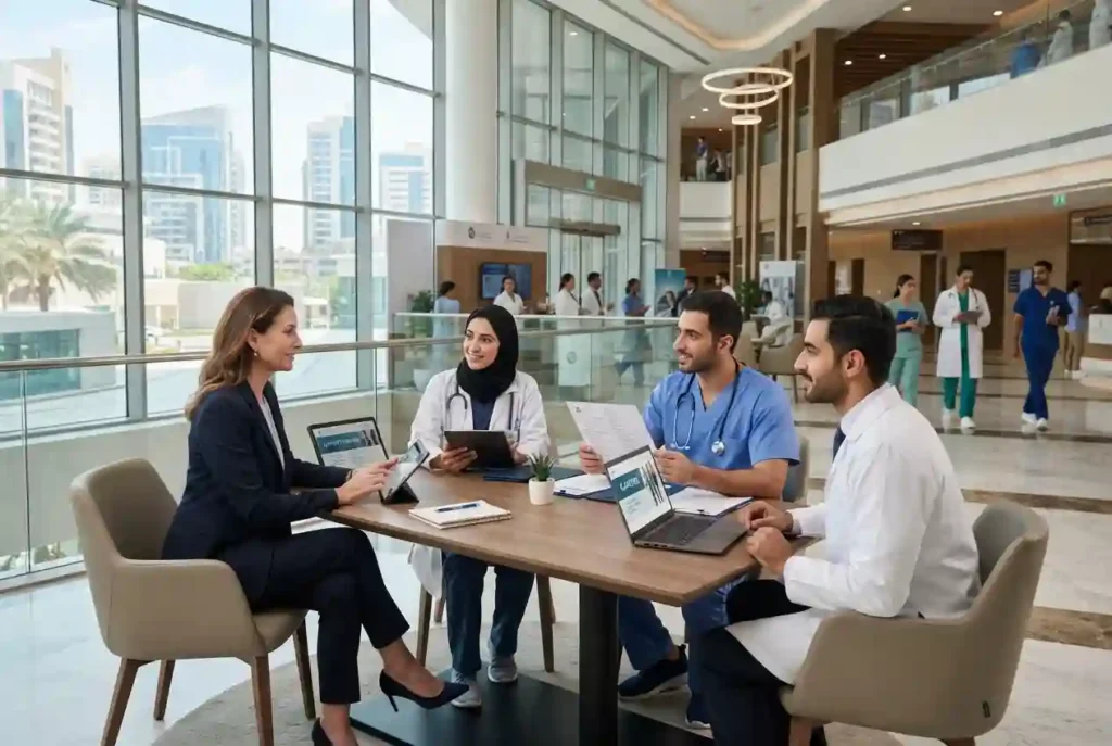Healthcare professionals participating in recruitment in the UAE