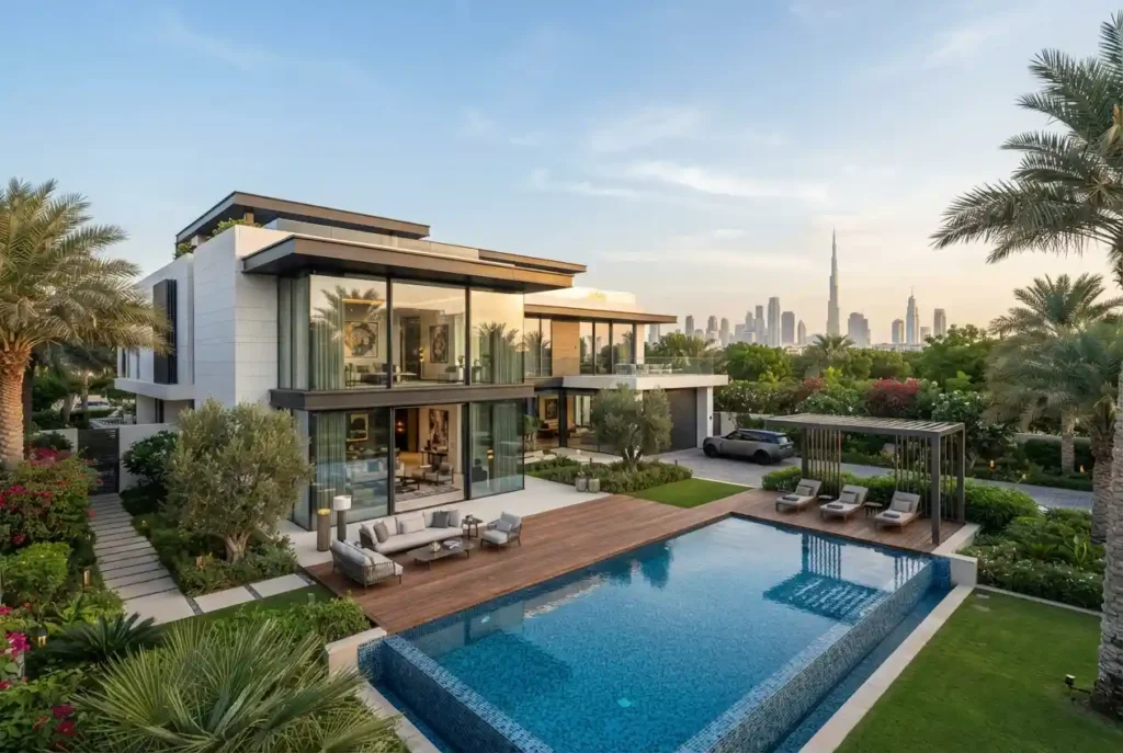 Luxury modern villa representing premium real estate in the UAE
