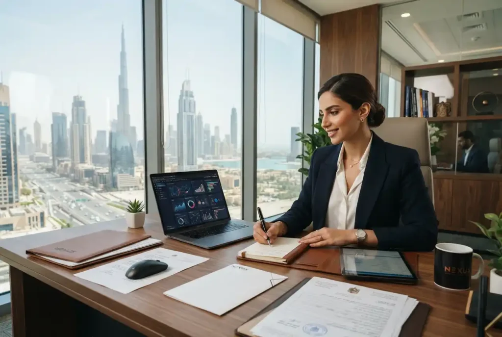 Entrepreneur setting up a digital marketing business in Dubai
