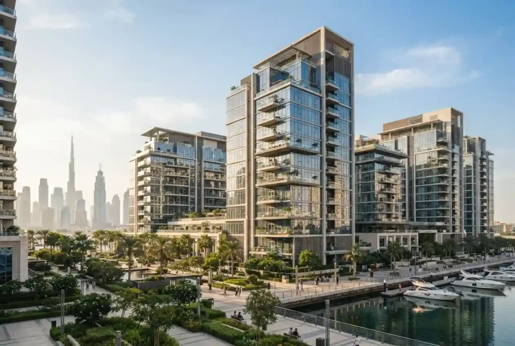 Modern Dubai apartments in a contemporary residential development