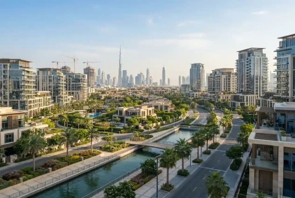 Modern residential development by major property developers in Dubai