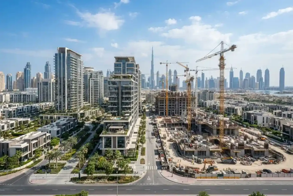 Modern property development created by Dubai real estate developers