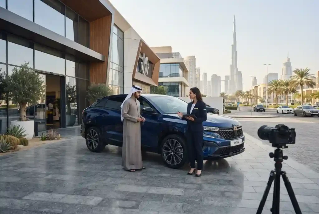 Renault vehicle at a modern UAE showroom