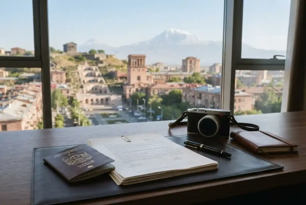 Travel insurance documents for Armenia trip from UAE