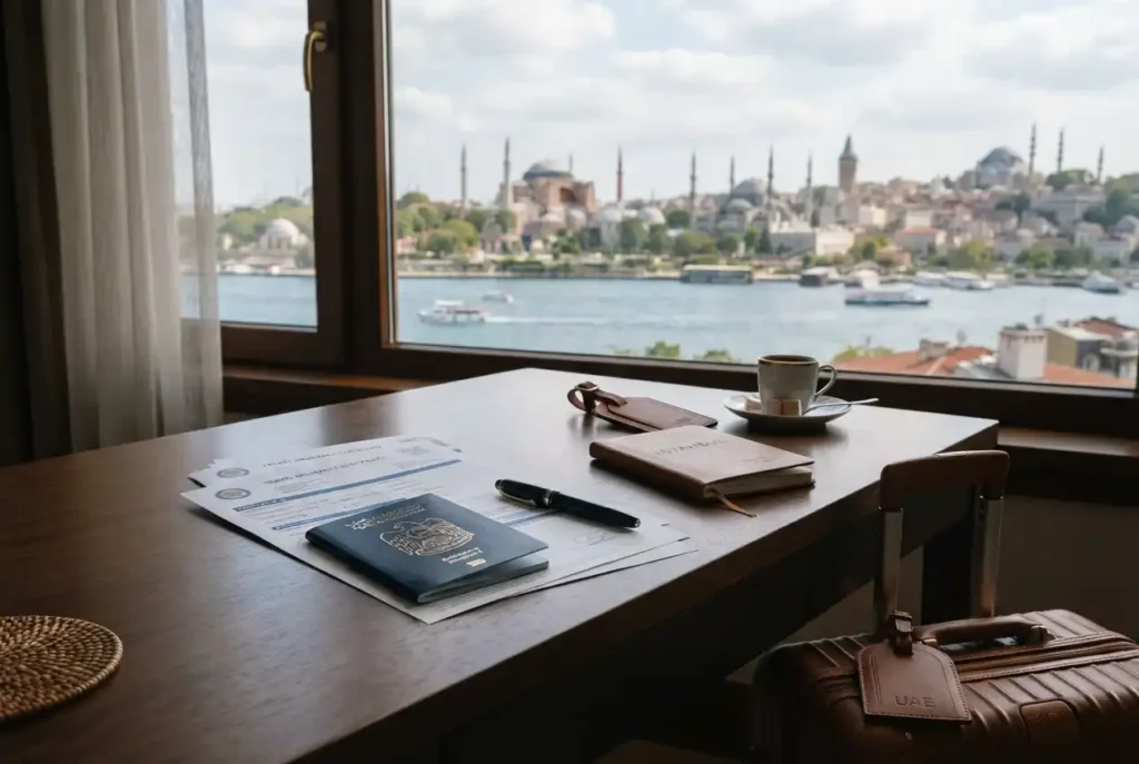 Travel insurance documents for a Turkey trip from UAE