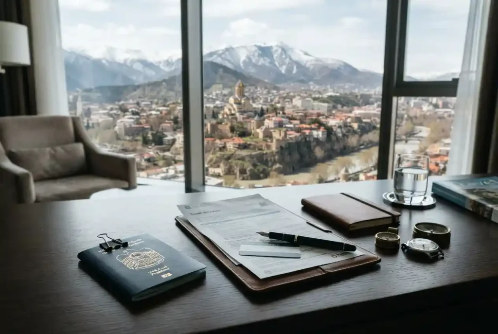 Travel insurance documents for a Georgia trip from UAE