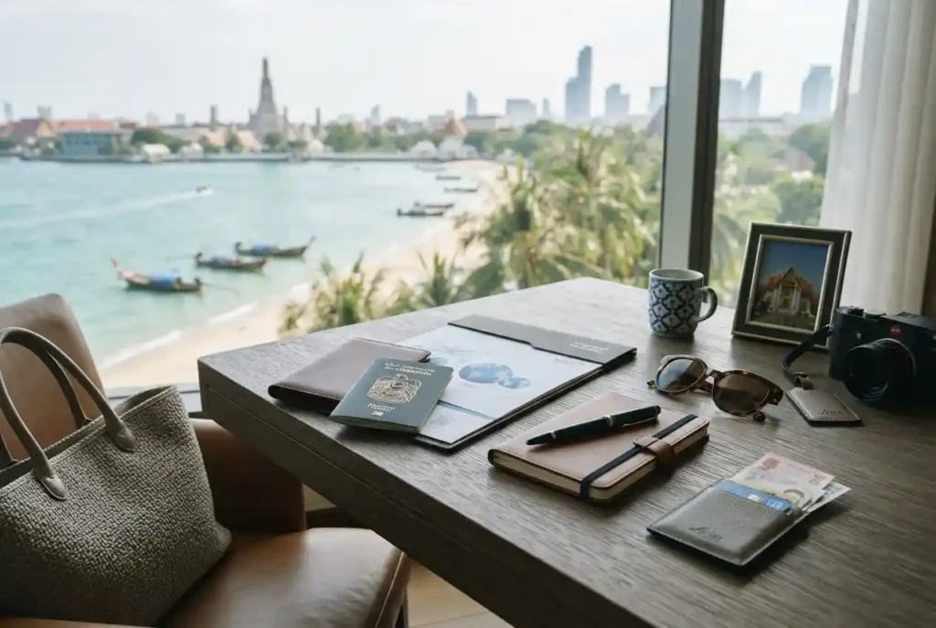 Travel insurance documents for a Thailand trip from UAE